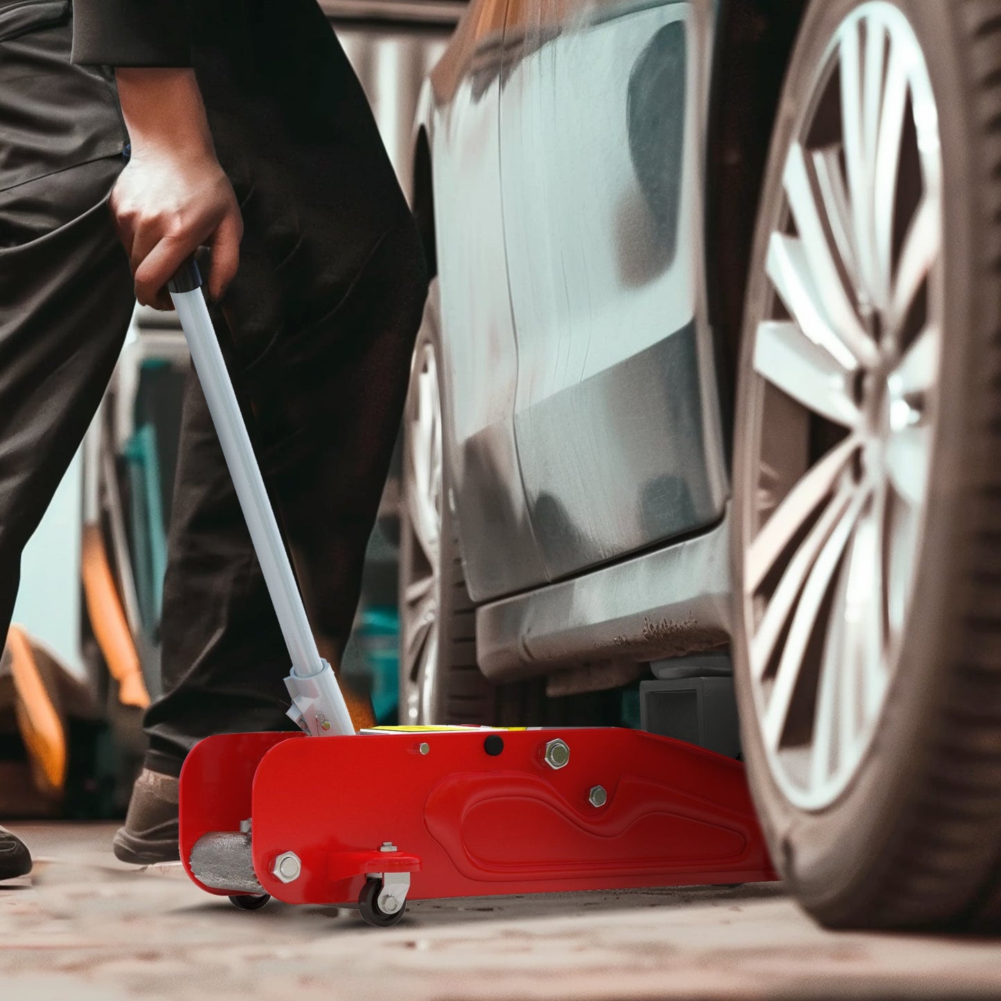 Low Profile Jack, 2 Ton Hydraulic Car Jack for Car Trailer Garage Tyre Repair, Red-1